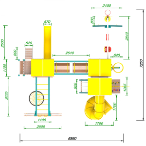Детская площадка Пикник Лэйк Стэйдж Бонд с трубой