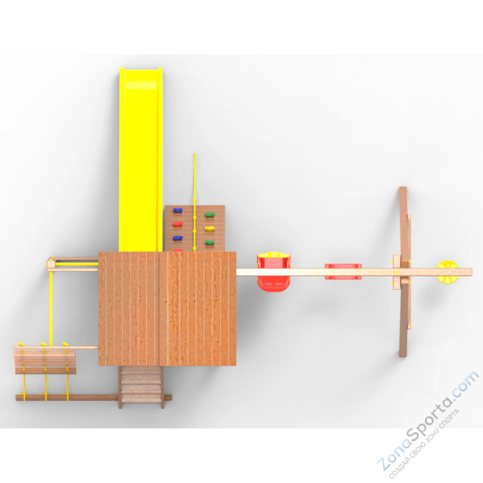 Детская площадка Пикник Оптимус Д с турником и шведской стенкой
