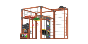 Детская площадка Савушка Куб-2 (Махагон) с подушками