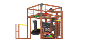 Детская площадка Савушка Куб-2 (Махагон) с подушками
