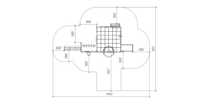 Детская площадка Савушка Куб-2 (Серый) с подушками