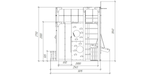 Детская площадка Савушка Куб-2 (Серый) с подушками