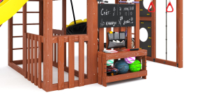 Детская площадка Савушка Куб-3 (Махагон) с подушками