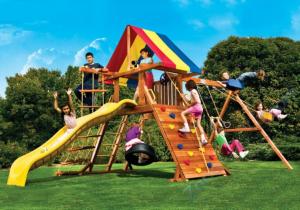 Детская игровая площадка Rainbow Play Systems Фиеста Кастл (Fiesta Castle Package II RYB)