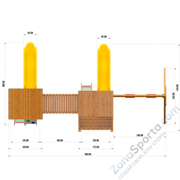 Детский игровой комплекс Jungle Palace Делюкс JВ4