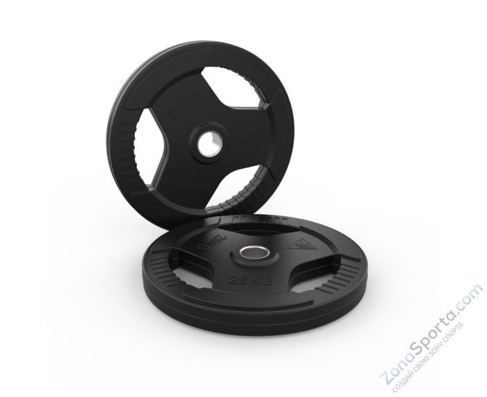 Диск обрезиненный с хватом 25 кг / диаметр 51 мм DFC