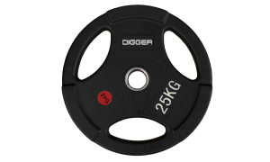 Диск олимпийский обрезиненный 3-х хватовый 25кг Hasttings Digger HD51C1C-25