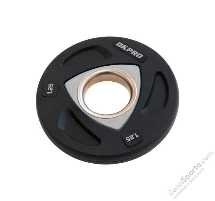 Диск олимпийский полиуретановый 1,25 кг OKPRO OK2037A-125-G