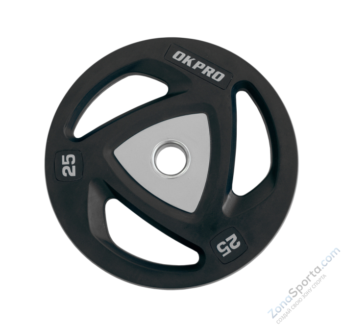 Диск олимпийский полиуретановый 25 кг OKPRO OK2037A-2500-G
