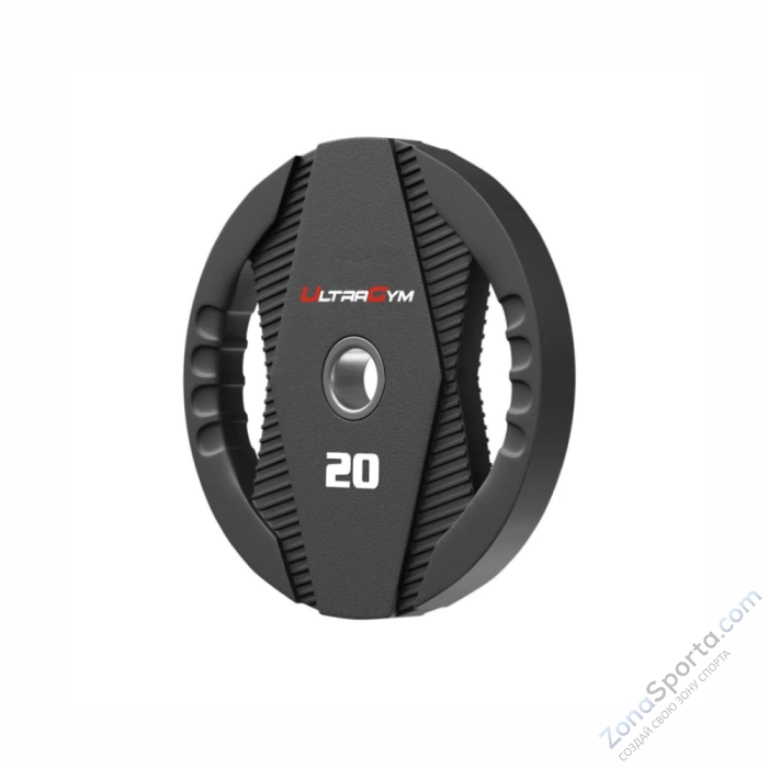 Диск полиуретановый с двумя хватами UltraGym UG2030С 25 кг 