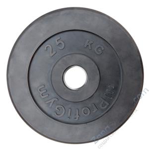 Диск Profigym ДТР-25/51 тренировочный обрезиненный 25 кг черный 51 мм (металлическая втулка)