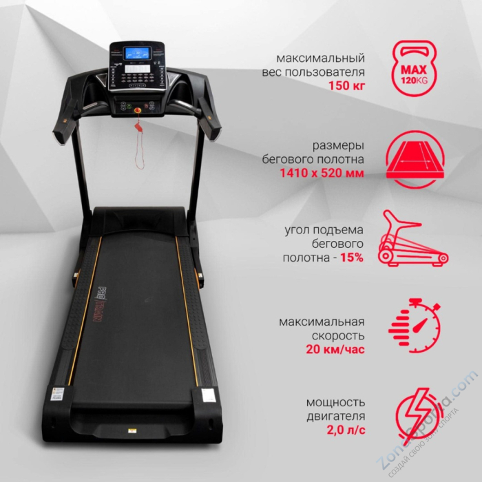 Электрическая беговая дорожка Protrain KD152D-C3