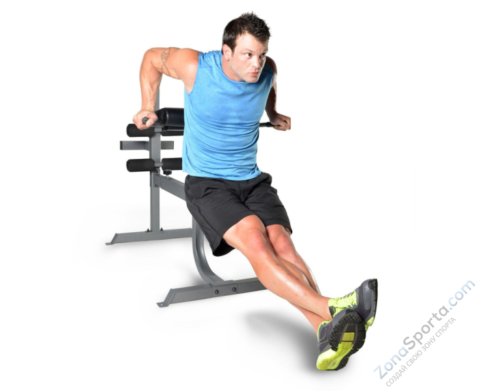 Гиперэкстензия / римский стул серебряный DFC CAP FM-CS709