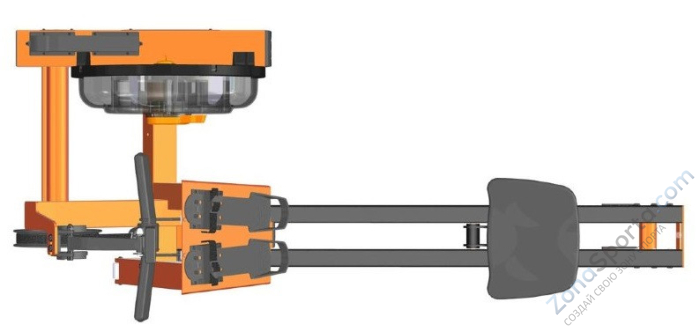 Гребной тренажер FluidPowerROW Orange