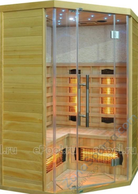 Инфракрасная кабина (сауна) SaunaMagic Glass RCS Corner Mini