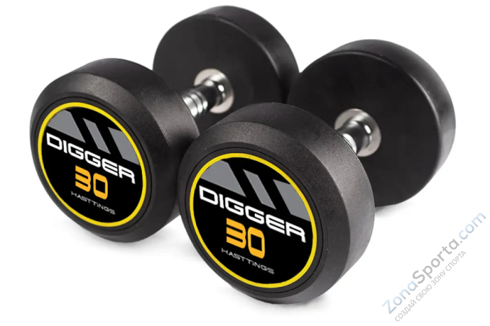 Комплект обрезиненных гантелей 5 пар от 27,5 до 37,5 кг Hasttings Digger HD51D2A-27,5-37,5