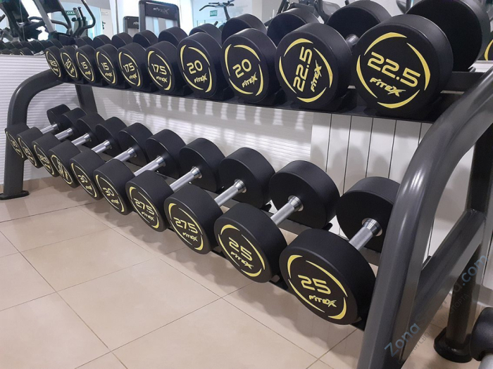 Комплект полиуретановых гантелей 2,5-25кг (10пар) Fitex FTX-412