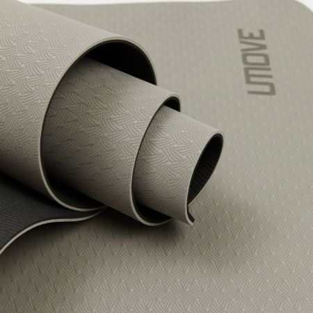 Коврик для фитнеса и йоги Umove TPE Mat 0,8 мм светло-серый