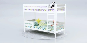 Кровать детская двухъярусная Савушка-01 90х180 серая