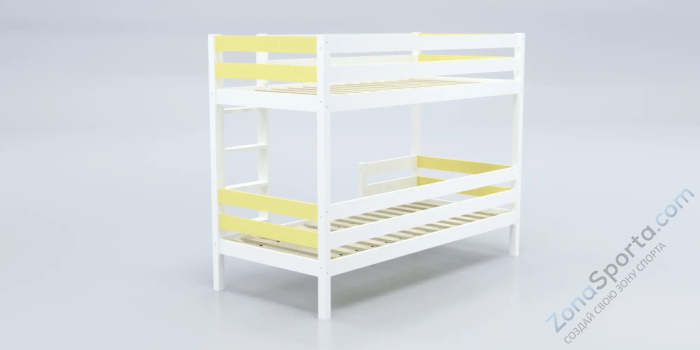 Кровать детская двухъярусная Савушка-01 90х180 желтая