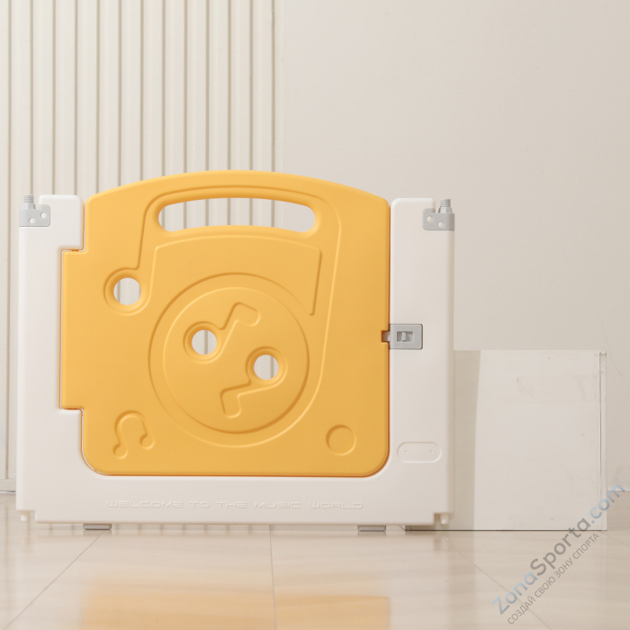 Манеж Unix Kids Supreme Music 200x240 Yellow с качелями