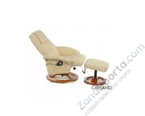 Массажное кресло Calviano с пуфом С-20 (бежевое)