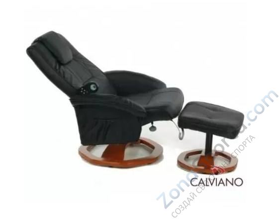 Массажное кресло Calviano с пуфом С-92 (черное)