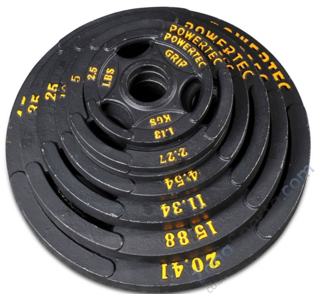 Набор олимпийских дисков 51 мм для тренажеров Powertec 255 LBS (115,68 кг)