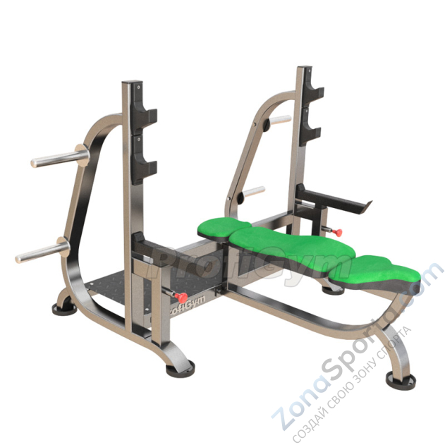 Скамья для жима лежа со страховочными упорами RangeMax BP-004