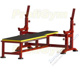 Скамья для жима с упорами и скамьей для инвалидов усиленная ProfiGym 2СК-0042-HР