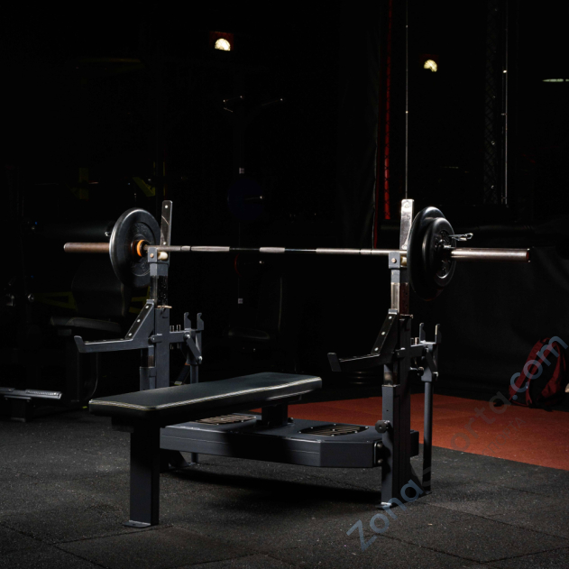 Скамья-стойка домкратная для жима лежа со страховочными упорами Olimpic Bench DHZ Fitness A-3146