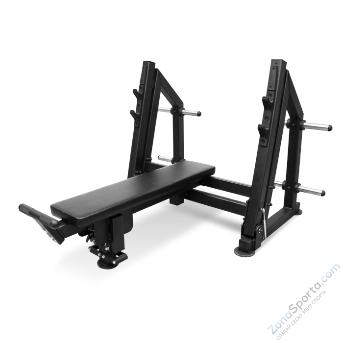 Скамья для жима лёжа с доводчиком, упором и подставкой для ног Bronze Gym Partner ML-901