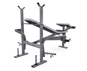 Скамья со стойками под штангу DFC D703 PRO с партой для бицепса