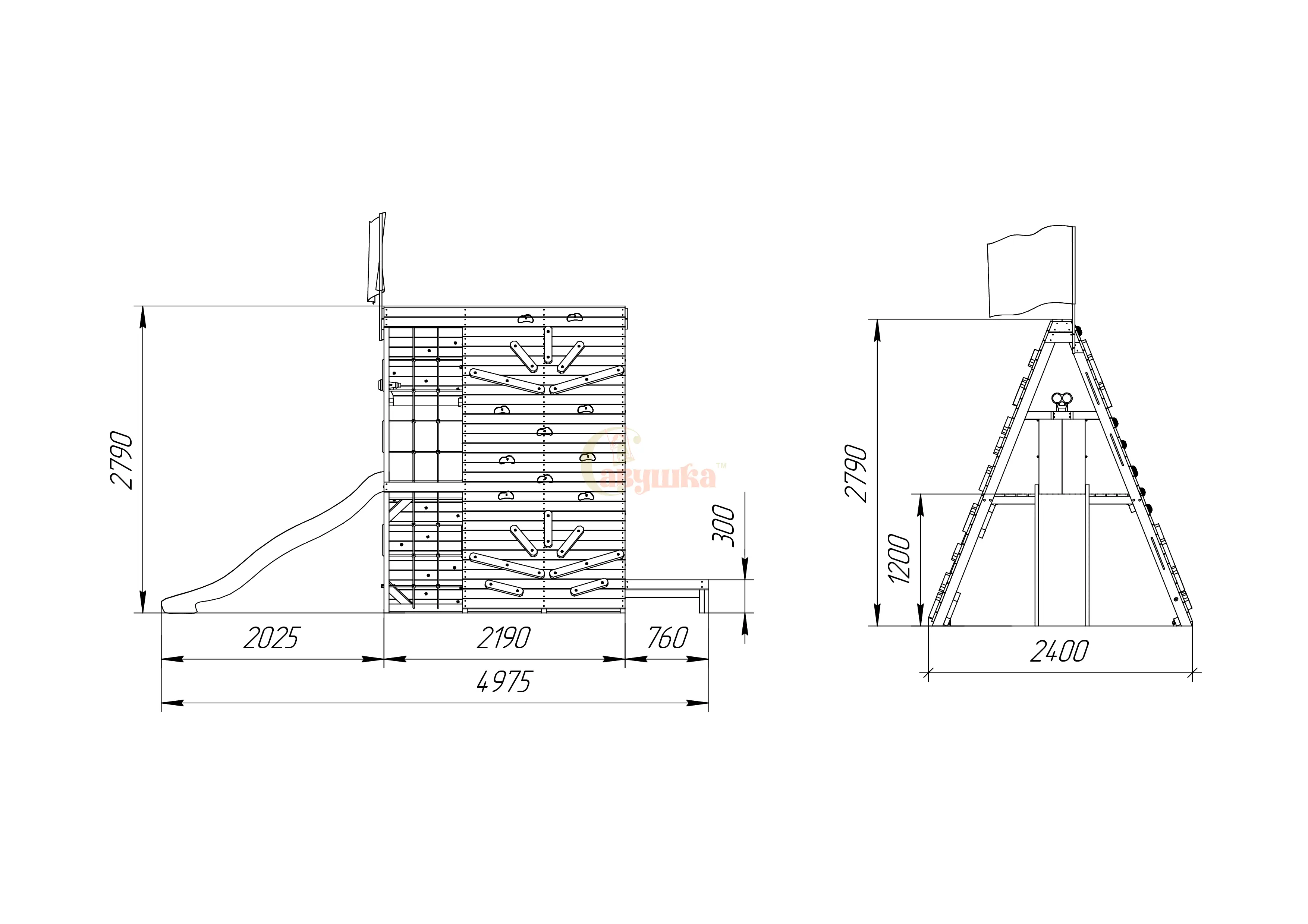 Спортивный домик Савушка База-3 (Милитари) с креслом