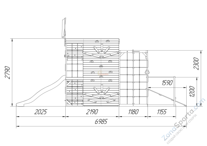 Спортивный домик Савушка База-6