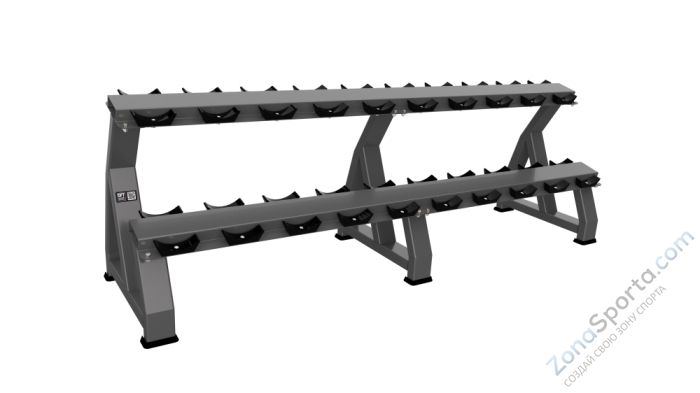 Стойка для гантелей двухъярусная (на 10 пар) Original FitTools FT-PUDMBRK-10P