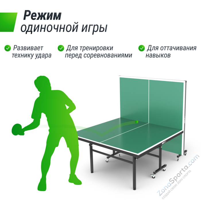 Теннисный стол Unix Line Indoor 15 mm MDF (Green)