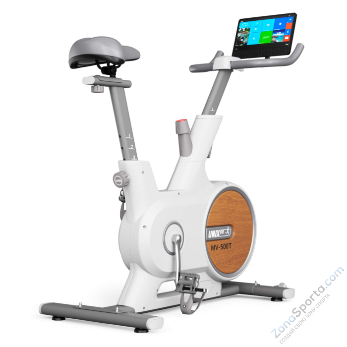 Велотренажер Unix Fit MV-500T (15,6 TFT) Wood