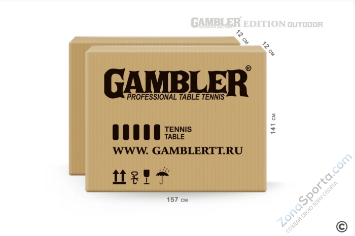 Теннисный стол Gambler Edition Outdoor 6 green