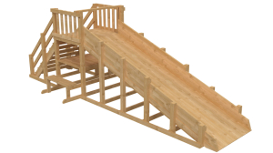 Зимняя деревянная заливная горка Ледянка 1 (без окраски)