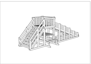 Зимняя деревянная заливная горка Ледянка 1 (масло)