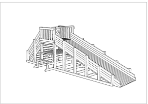 Зимняя деревянная заливная горка Ледянка 1 (масло)