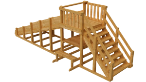 Зимняя деревянная заливная горка Ледянка 1 (пропитка)