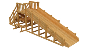 Зимняя деревянная заливная горка Ледянка 1 (пропитка)