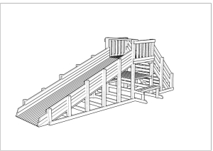 Зимняя деревянная заливная горка Ледянка 1 (пропитка)