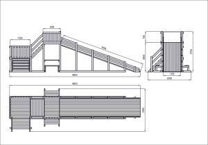 Зимняя деревянная заливная горка Ледянка 2 (без окраски)