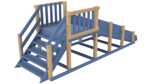 Зимняя деревянная заливная горка Ледянка (масло)