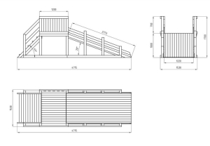 Зимняя деревянная заливная горка Ледянка (пропитка)