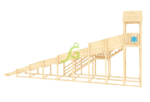 Зимняя горка IgraGrad Snow Fox (Домик) скат 10 м без окраски