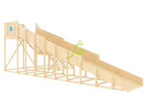 Зимняя горка IgraGrad Snow Fox скат 10 м (мод. 2) без окраски